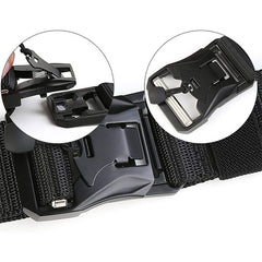Tactical Belt with Quick-Release Magnetic Buckle
