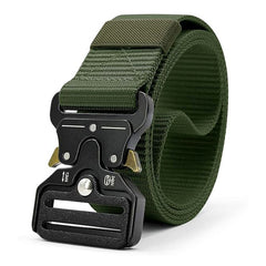 Mens Tactical Belt with Quick-Release Metal Buckle