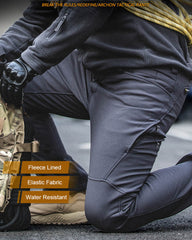 Men's Winter Pants Water-Resistant Warm Softshell Thick Tactical Pants