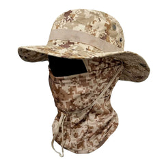Boonie Hat Tactical Camo Hat with Face Mask