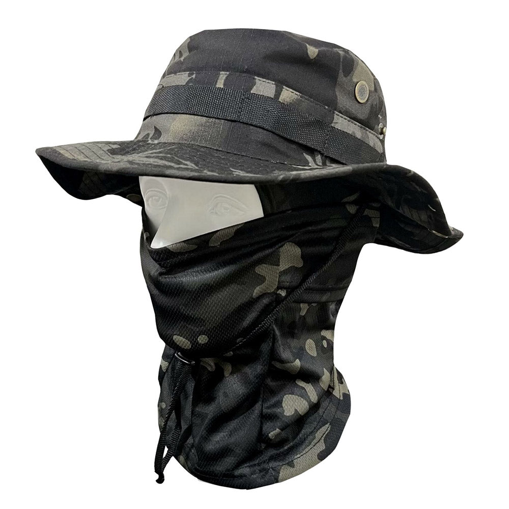 Boonie Hat Tactical Camo Hat with Face Mask