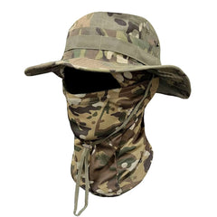 Boonie Hat Tactical Camo Hat with Face Mask