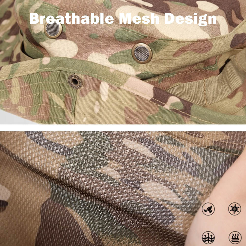 Boonie Hat Tactical Camo Hat with Face Mask