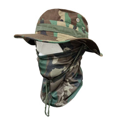 Boonie Hat Tactical Camo Hat with Face Mask