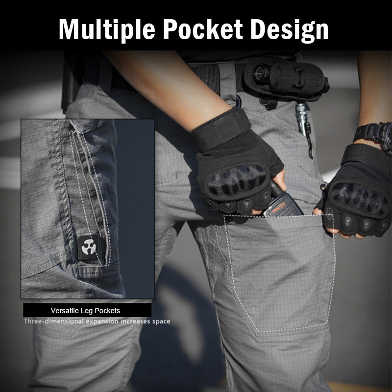 Men's Hiking Tactical Trousers Rip-Stop Combat Cargo Pants