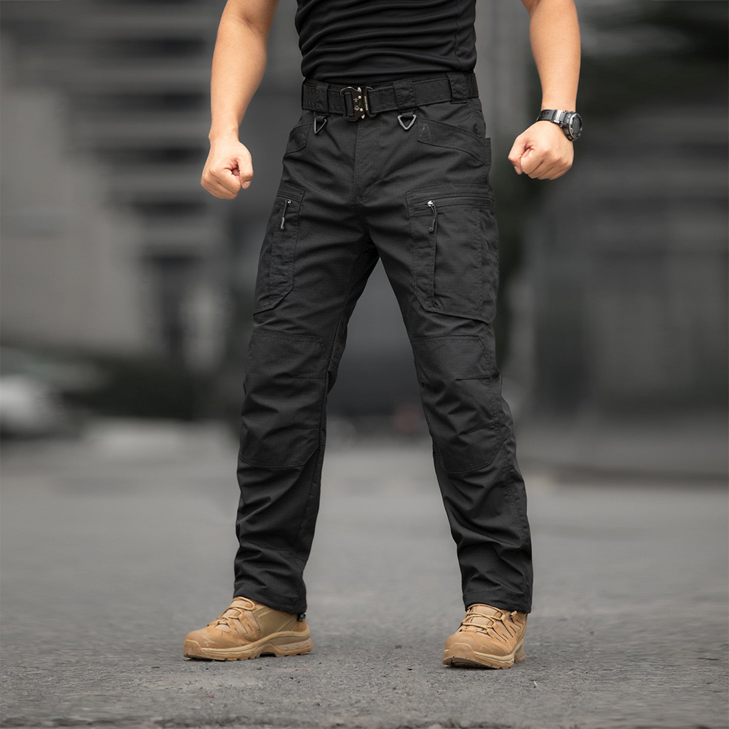 Men’s Tactical Trousers Multi-Pocket Work Outdoor Utility Pants
