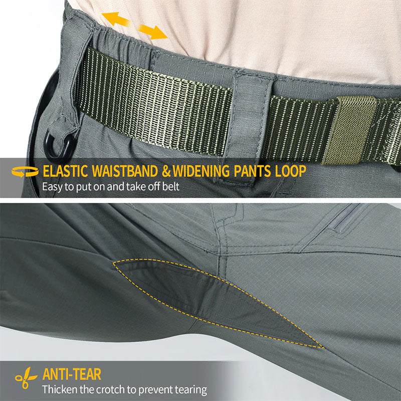 Men's Outdoor Tactical Trousers Rip-Stop Hiking Work Cargo Pants