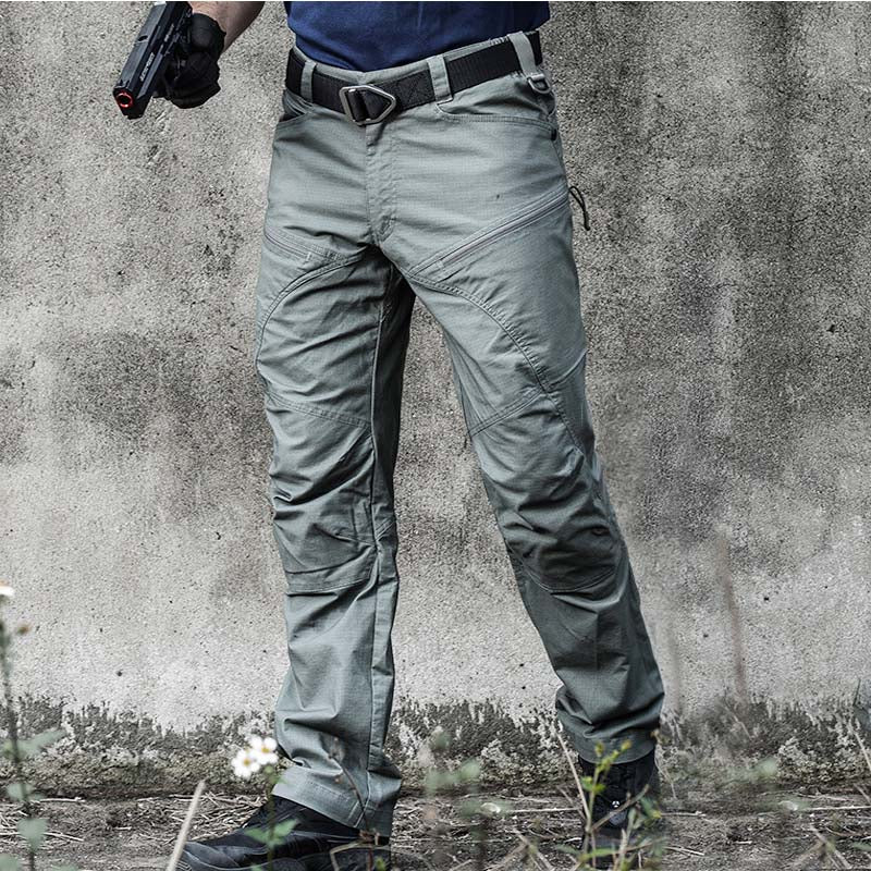 Men's Outdoor Tactical Trousers Rip-Stop Hiking Work Cargo Pants