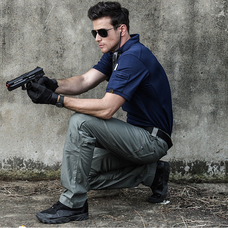 Men's Outdoor Tactical Trousers Rip-Stop Hiking Work Cargo Pants