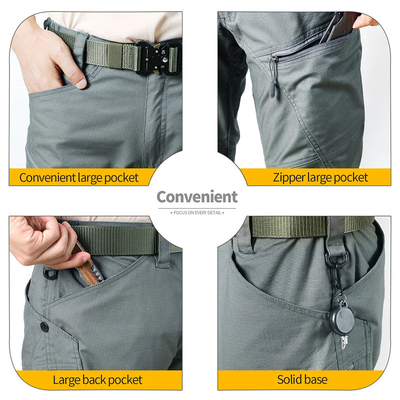 Men's Outdoor Tactical Trousers Rip-Stop Hiking Work Cargo Pants